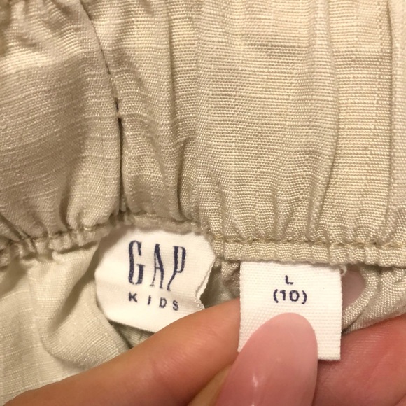 Gap Khaki Pull-On Elastic Waist Drawstring Cargo Jogger Pants 10 Girl - Picture 11 of 12